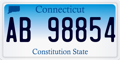 CT license plate AB98854