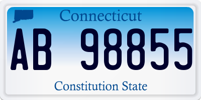 CT license plate AB98855