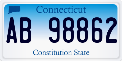 CT license plate AB98862