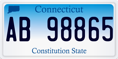 CT license plate AB98865