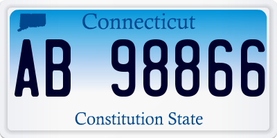 CT license plate AB98866