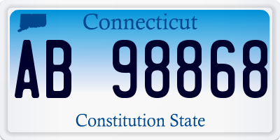 CT license plate AB98868