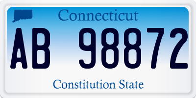 CT license plate AB98872