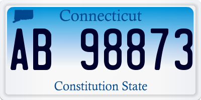 CT license plate AB98873