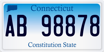 CT license plate AB98878