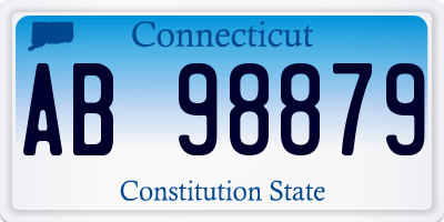 CT license plate AB98879