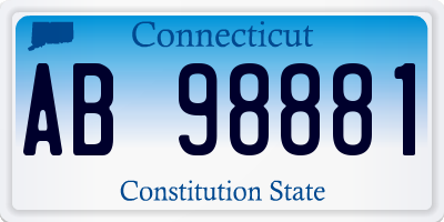 CT license plate AB98881