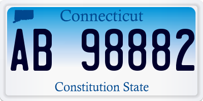 CT license plate AB98882