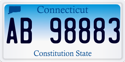 CT license plate AB98883