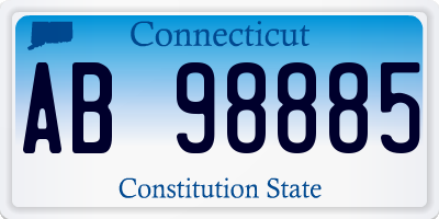 CT license plate AB98885