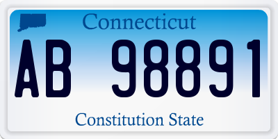 CT license plate AB98891