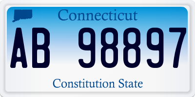 CT license plate AB98897