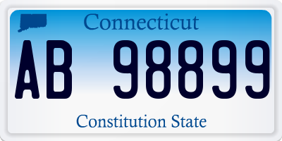 CT license plate AB98899