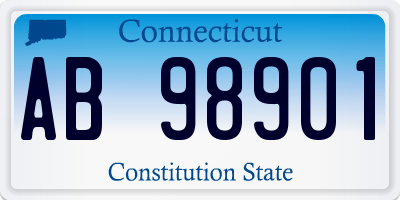 CT license plate AB98901