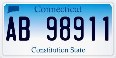 CT license plate AB98911