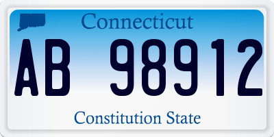 CT license plate AB98912