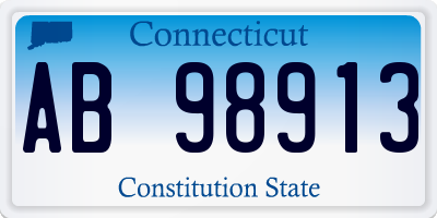 CT license plate AB98913