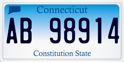 CT license plate AB98914
