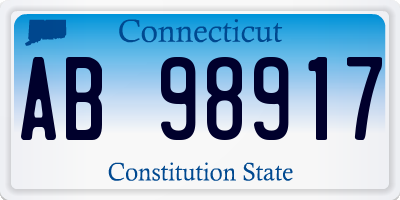 CT license plate AB98917