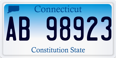 CT license plate AB98923