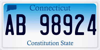 CT license plate AB98924