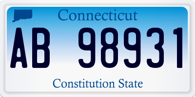 CT license plate AB98931