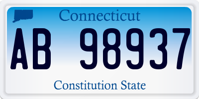 CT license plate AB98937