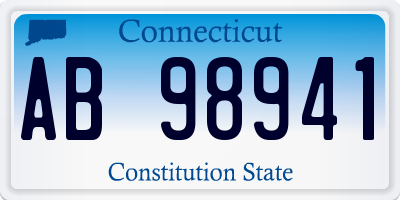 CT license plate AB98941