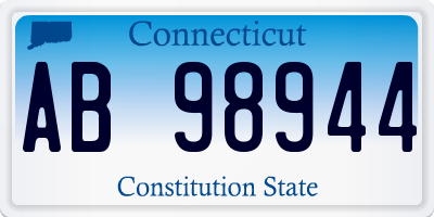 CT license plate AB98944