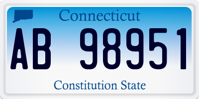 CT license plate AB98951