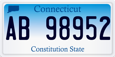 CT license plate AB98952