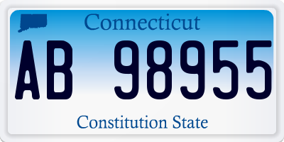 CT license plate AB98955