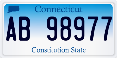 CT license plate AB98977