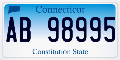 CT license plate AB98995