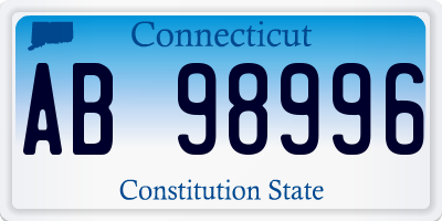 CT license plate AB98996