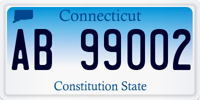 CT license plate AB99002