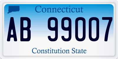 CT license plate AB99007