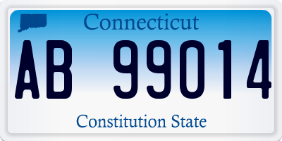 CT license plate AB99014