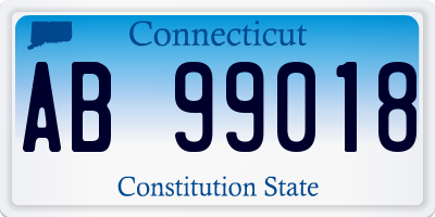 CT license plate AB99018