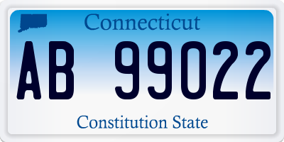 CT license plate AB99022