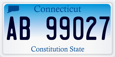 CT license plate AB99027