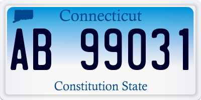 CT license plate AB99031