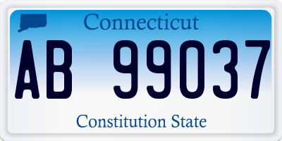 CT license plate AB99037