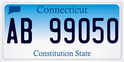 CT license plate AB99050