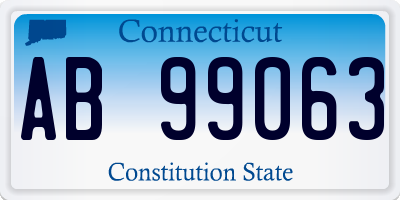 CT license plate AB99063