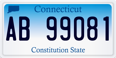 CT license plate AB99081