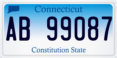CT license plate AB99087