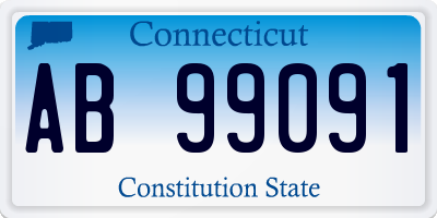 CT license plate AB99091