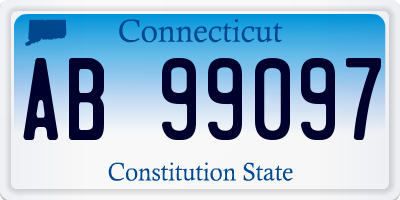 CT license plate AB99097