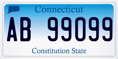 CT license plate AB99099